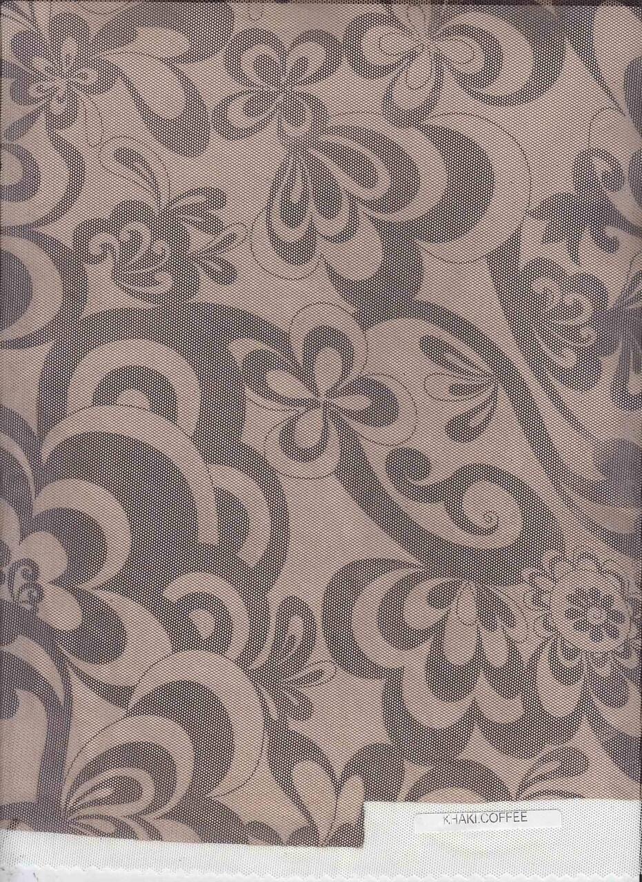 1 Yard Polyester Spandex 80 GSM Mesh Fabric, Floral Big Flower Print Lightweight Stretch 54" Width